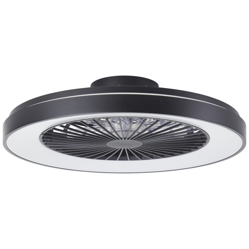 Brilliant - LED RGBW Regulējams griestu ventilators MAZZARO LED/24W/230V 3000-6500K Ø 58 cm melns + tālvadības pults