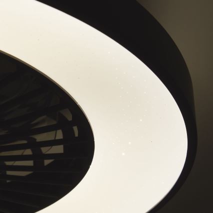 Brilliant - LED RGBW Regulējams griestu ventilators MAZZARO LED/24W/230V 3000-6500K Ø 58 cm melns + tālvadības pults