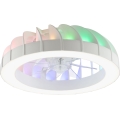 Brilliant - LED RGBW Regulējams griestu ventilators ar gaismu FANORA LED/30W/230V 2700-6500K Ø 46 cm balts + tālvadības pults