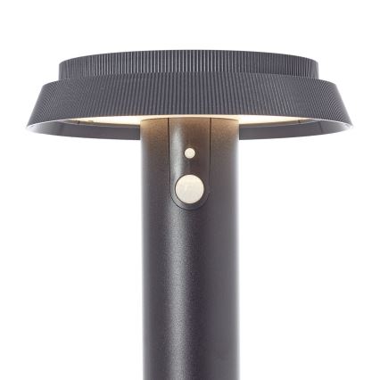 Brilliant - LED Saules enerģijas lampa ar sensoru ALVERO LED/4W/3,7V 70 cm IP44 melna