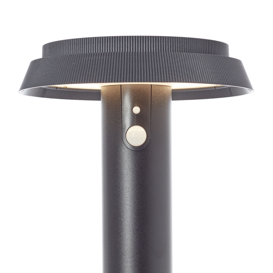 Brilliant - LED Saules enerģijas lampa ar sensoru ALVERO LED/4W/3,7V 70 cm IP44 melna