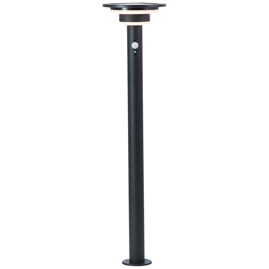 Brilliant - LED Saules enerģijas lampa ar sensoru GARVINA LED/3W/3,7V 85 cm IP44 melna