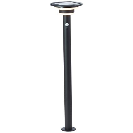 Brilliant - LED Saules enerģijas lampa ar sensoru GARVINA LED/3W/3,7V 85 cm IP44 melna