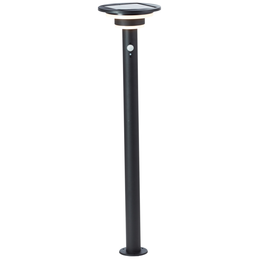 Brilliant - LED Saules enerģijas lampa ar sensoru GARVINA LED/3W/3,7V 85 cm IP44 melna