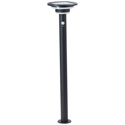 Brilliant - LED Saules enerģijas lampa ar sensoru GARVINA LED/3W/3,7V 85 cm IP44 melna
