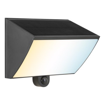Brilliant - LED saules sienas gaismeklis ar sensoru SIERRA LED/6W/3,7V 2700/4000/6500K 2000 mAh IP54 melns