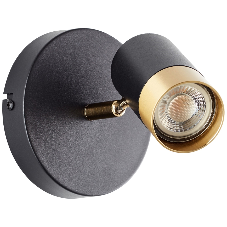 Brilliant - LED sienas prožektors VIGOLO 1xGU10/5W/230V melns/zelts