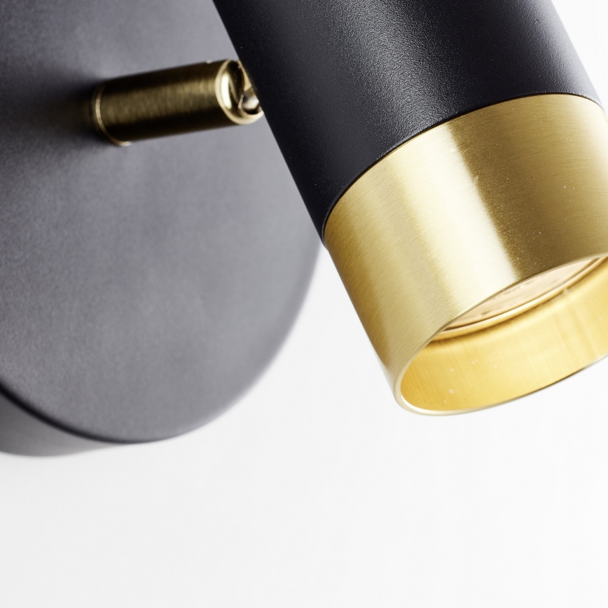 Brilliant - LED sienas prožektors VIGOLO 1xGU10/5W/230V melns/zelts