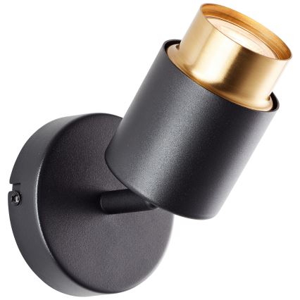 Brilliant - LED sienas spotgaismeklis COVELO 1xGU10/5W/230V melns/zeltains