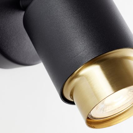 Brilliant - LED sienas spotgaismeklis COVELO 1xGU10/5W/230V melns/zeltains