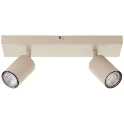 Brilliant - LED spota gaismeklis JELLO 2xGU10/5W/230V bēšs
