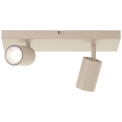 Brilliant - LED spota gaismeklis JELLO 2xGU10/5W/230V bēšs