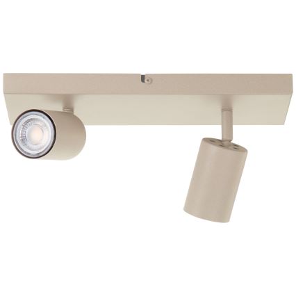Brilliant - LED spota gaismeklis JELLO 2xGU10/5W/230V bēšs