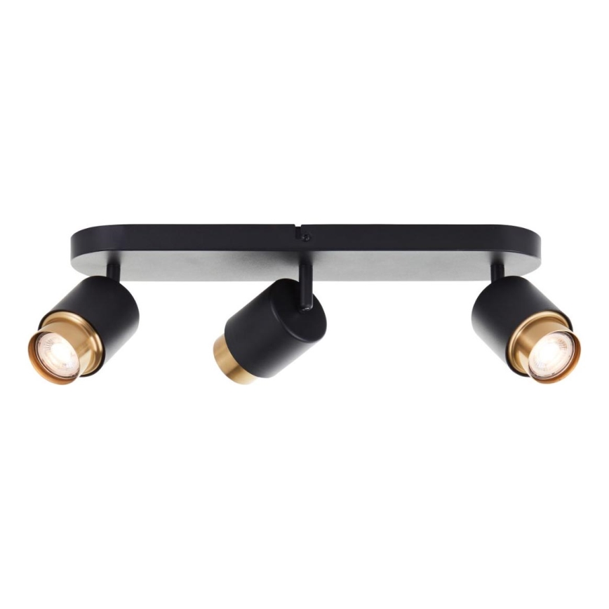 Brilliant - LED spotgaismeklis COVELO 3xGU10/5W/230V melns/zelts