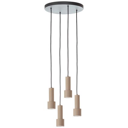 Brilliant - Lustra ar auklu CADIZ 4xGU10/10W/230V d. 35 cm bronza