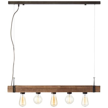Brilliant - Lustra ar auklu WOODHILL 5xE27/30W/230V - FSC sertificēts