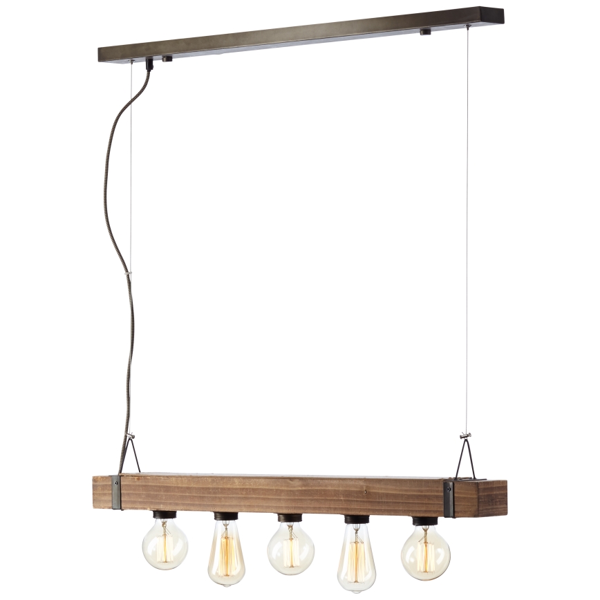 Brilliant - Lustra ar auklu WOODHILL 5xE27/30W/230V - FSC sertificēts