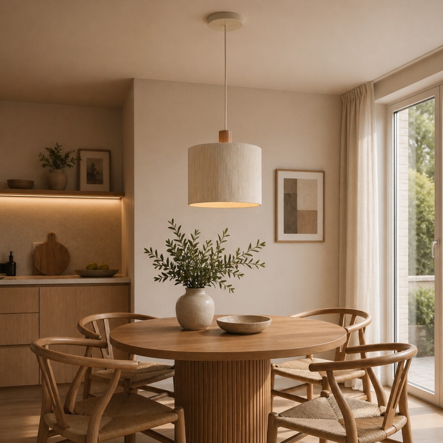 Brilliant - lustra uz kabeļa ARLO 1xE27/20W/230V Ø 35 cm, krēmkrāsas