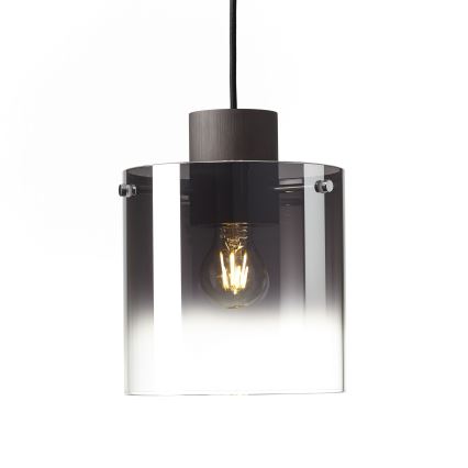 Brilliant - Lustra uz troses BETH 3xE27/60W/230V melna/dūmakaina