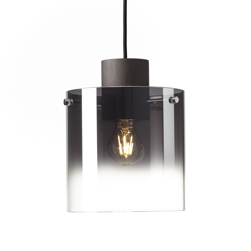 Brilliant - Lustra uz troses BETH 3xE27/60W/230V melna/dūmakaina