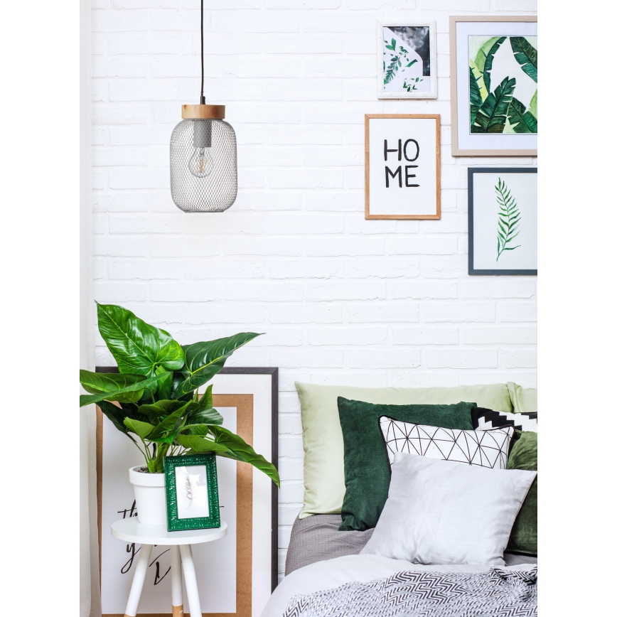 Brilliant - Lustra uz vada GIADA 1xE27/40W/230V Ø 16 cm pelēka