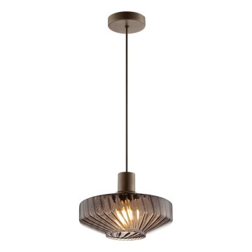 Brilliant - Pakaramā lampa LYN 1xE27/20W/230V Ø 28 cm brūna/dūmakaini brūna