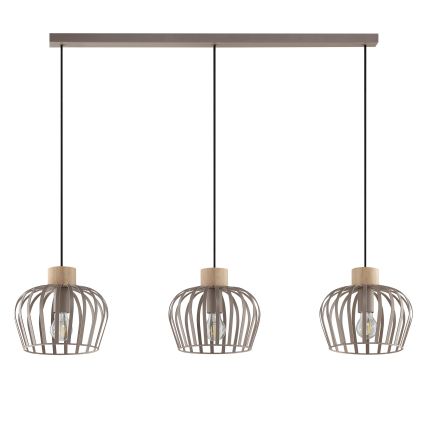 Brilliant - Pakaramā lustra uz vada NORDIC CAGE 3xE27/20W/230V bēša
