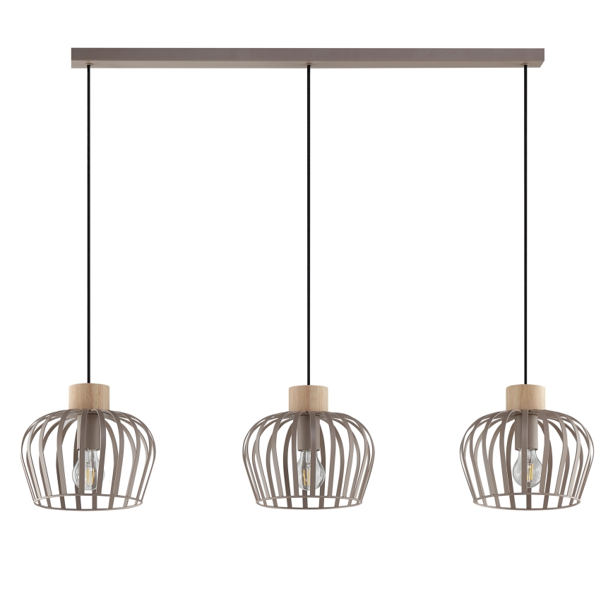 Brilliant - Pakaramā lustra uz vada NORDIC CAGE 3xE27/20W/230V bēša