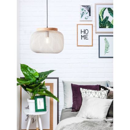 Brilliant - Pakaramais gaismeklis uz kabeļa GIADA 1xE27/40W/230V Ø 39 cm pelēks