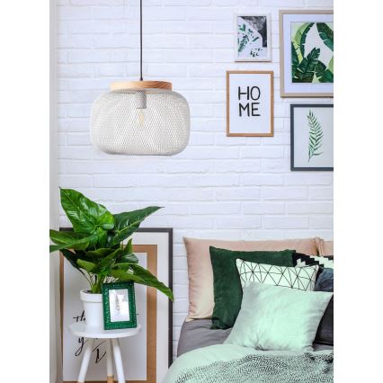 Brilliant - Pakaramais gaismeklis uz kabeļa GIADA 1xE27/40W/230V Ø 39 cm pelēks