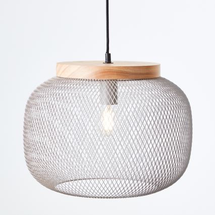 Brilliant - Pakaramais gaismeklis uz kabeļa GIADA 1xE27/40W/230V Ø 39 cm pelēks