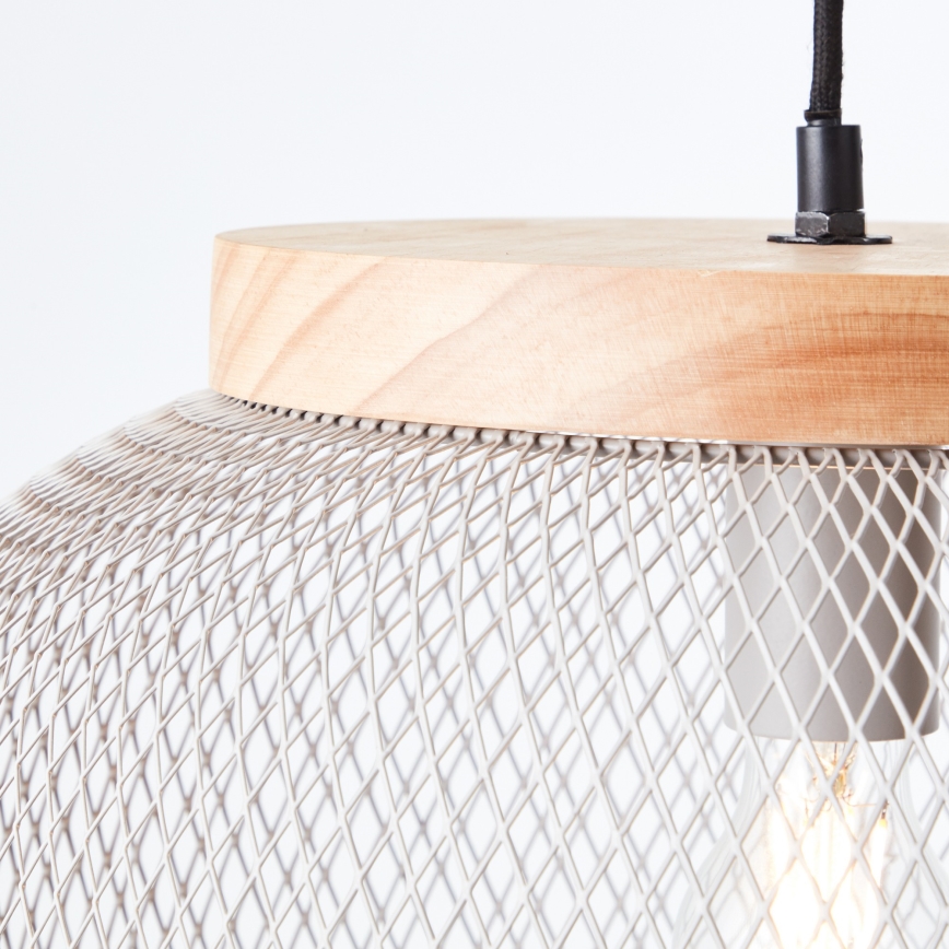 Brilliant - Pakaramais gaismeklis uz kabeļa GIADA 1xE27/40W/230V Ø 39 cm pelēks