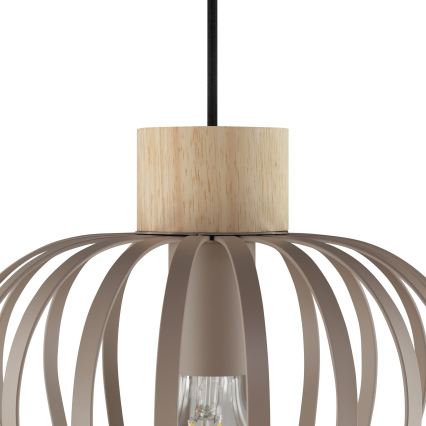 Brilliant - Pakaramais gaismeklis uz vada NORDIC CAGE 1xE27/20W/230V Ø 25 cm, bēšs