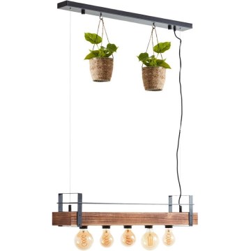 Brilliant - Piekaramā lampa uz kabeļa BANKWOOD 5xE27/28W/230V