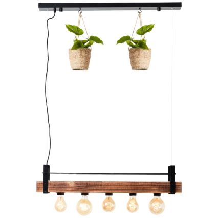 Brilliant - Piekaramā lampa uz kabeļa BANKWOOD 5xE27/28W/230V