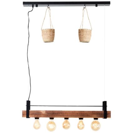 Brilliant - Piekaramā lampa uz kabeļa BANKWOOD 5xE27/28W/230V