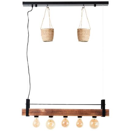 Brilliant - Piekaramā lampa uz kabeļa BANKWOOD 5xE27/28W/230V
