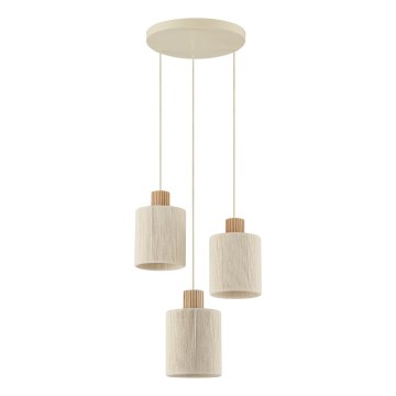 Brilliant - piekaramā lustra ARLO 3xE27/20W/230V, Ø 40 cm, krēmkrāsaina