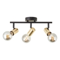 Brilliant - punktveida gaismeklis KERRY 3xE27/40W/230V melns/misiņš