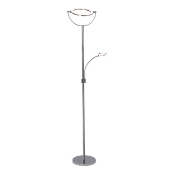 Brilliant - regulējama LED grīdas lampa DEMIAN 2xLED/12W/230V spīdīgs hroms