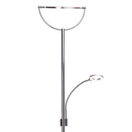 Brilliant - regulējama LED grīdas lampa DEMIAN 2xLED/12W/230V spīdīgs hroms