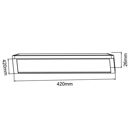 Brilliant - LED dimmējams griestu gaismeklis SORELL LED/24/230V 3000-6500K 42x42 cm melns + tālvadības pults