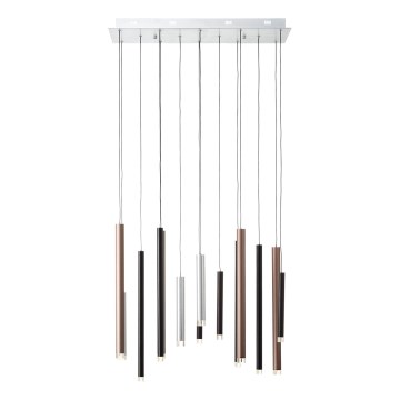 Brilliant - regulējama LED lustra uz troses CEMBALO LED/60W/230V matēts hroms/melns/brūns