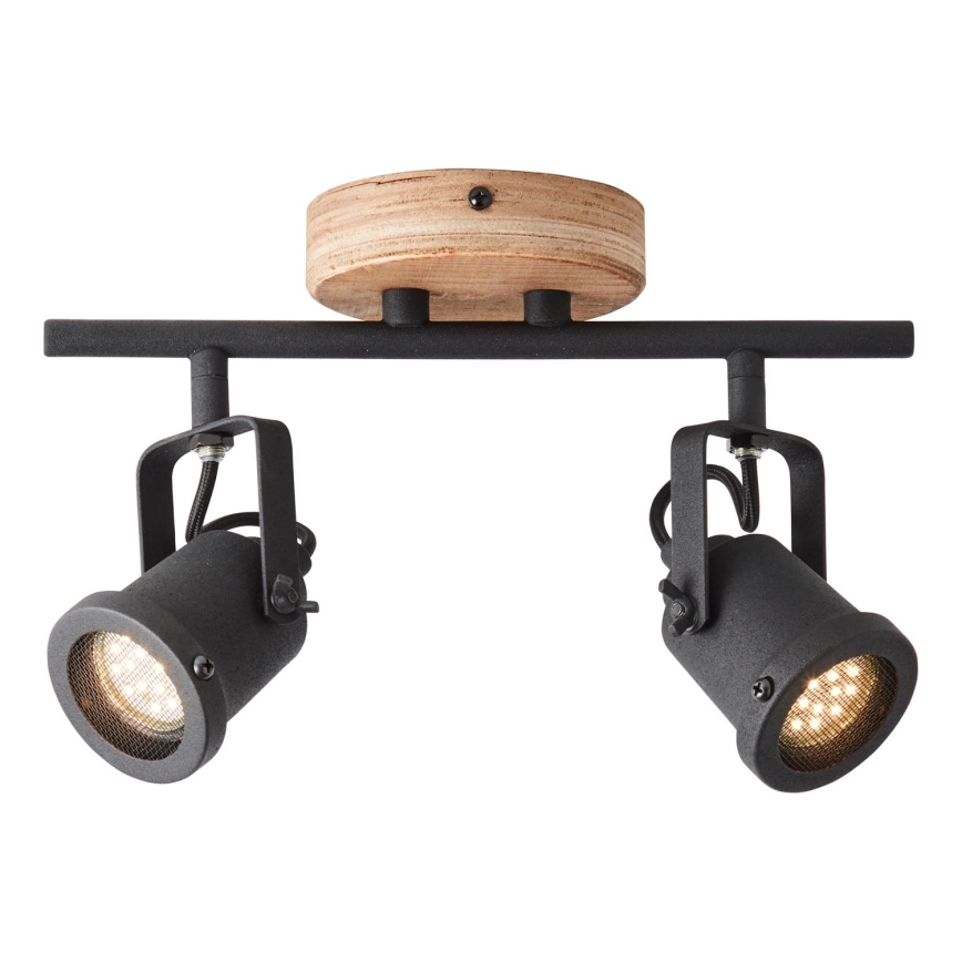 Brilliant - Regulējams griestu gaismeklis INGE 2xGU10/6W/230V priede