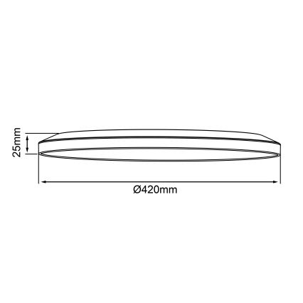 Brilliant - LED dimmējama griestu lampa SORELL LED/24/230V 3000-6500K Ø 42 cm balta + tālvadības pults