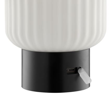 Brilliant - SARASTRO āra galda lampa, LED RGBW, regulējama, uzlādējama, ar skārienvadību, LED/3W/5V, 2700K, 1800 mAh, IP44, balta