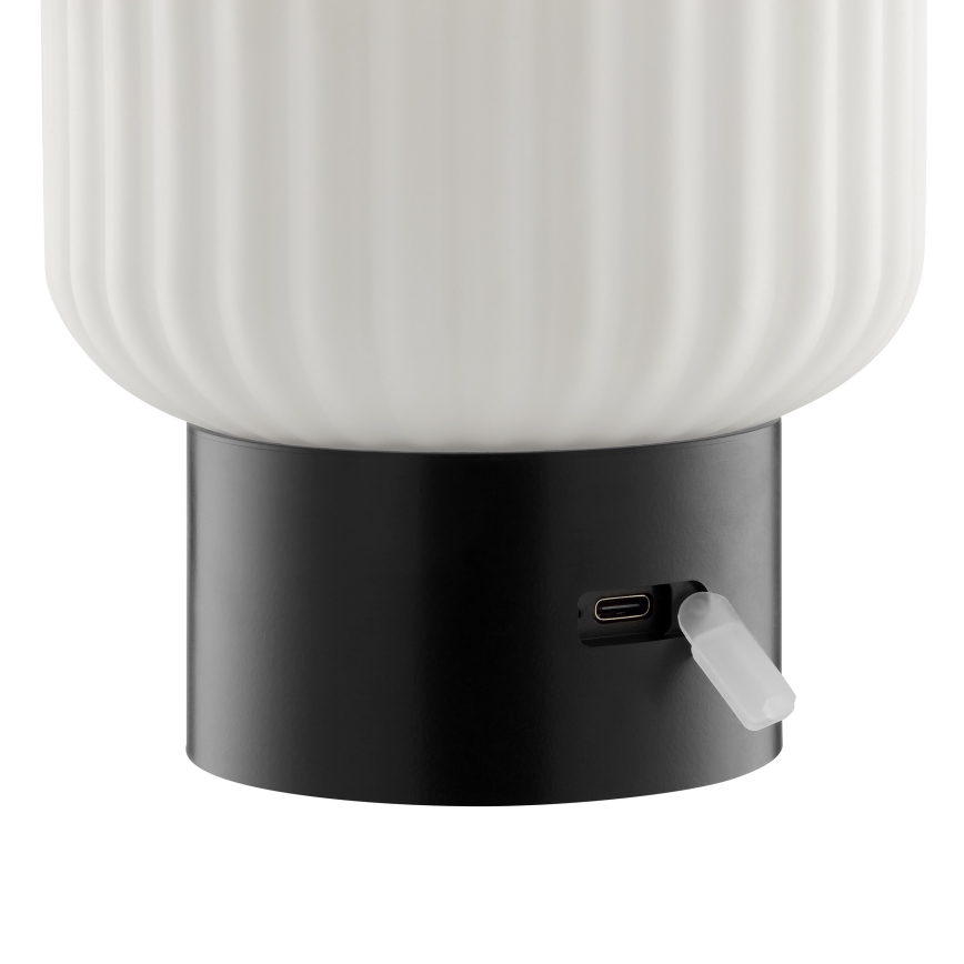 Brilliant - SARASTRO āra galda lampa, LED RGBW, regulējama, uzlādējama, ar skārienvadību, LED/3W/5V, 2700K, 1800 mAh, IP44, balta