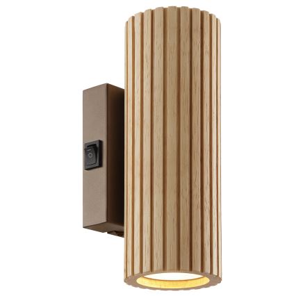 Brilliant - Sienas gaismeklis LAKEWOOD 2xGU10/10W/230V brūns