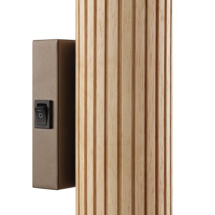 Brilliant - Sienas gaismeklis LAKEWOOD 2xGU10/10W/230V brūns