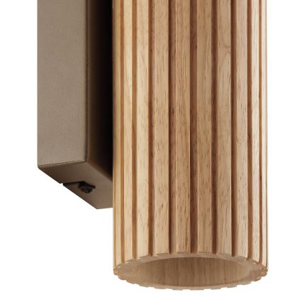 Brilliant - Sienas gaismeklis LAKEWOOD 2xGU10/10W/230V brūns